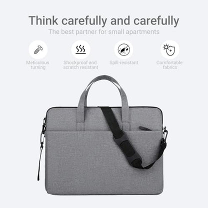 14.96" Water-Resistant Messenger & Shoulder Bag - Protective Laptop Case for 1 Zipper Pockets - color: Grey