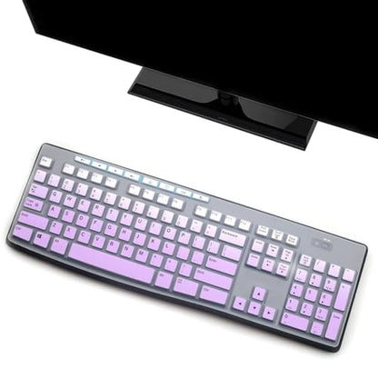 Keyboard Cover Skin Protector for Logitech MK275 MK270 Keyboard, Logitech K200 K260 K270 MK200 MK260 Ultra Thin Desktop PC Silicone Keyboard Cover-OPurlple - color: OPurlple