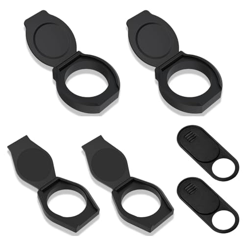 6 Pack Webcam Lens Cover Computer USB Camera Shutter Cap Adhesive Privacy Switch Hood Blocker for Tesla Model 3 Y Interior Logitech HD Pro iPad MacBook Tablet Laptop Stream Web Cams