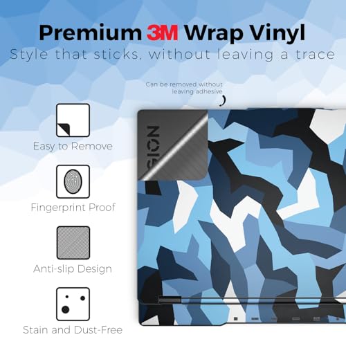 Laptop Skin Compatible with Lenovo Legion 5 Gaming Laptop (15IRX9) 2024 - Sky Camouflage - Premium 3M Vinyl Protective Wrap Decal Cover - Easy to Apply | Crafted in the USA - color: Sky Camouflage, size: Legion 5 Gaming (15IRX9) 2024 Full Cover Skin, styl