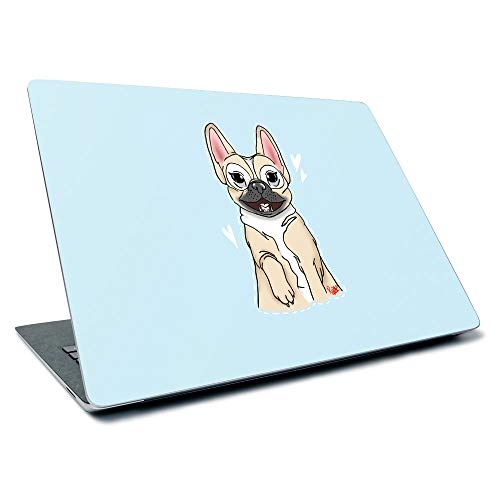 MightySkins Skin for Microsoft Surface Laptop 3 13.5" (2019) - Frenchie Love | Protective, Durable, and Unique Vinyl Decal wrap Cover | Easy to Apply, Remove, and Change Styles | Made in The USA - color: Frenchie Love