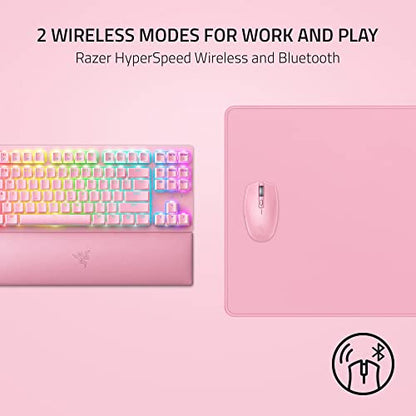 Razer Orochi V2 Mobile Wireless Gaming Mouse, 60g Lightweight, Pink - color: Quartz Pink