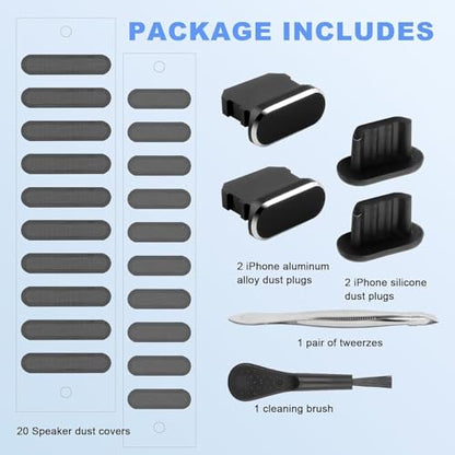iPhone Dust Plug, iPhone Speaker Cover iPhone Charger Cover with iPhone Cleaning kit for Charging Port for iPhone 14 pro max/14 pro/14/13 pro max/13 - size: Lightning Plug