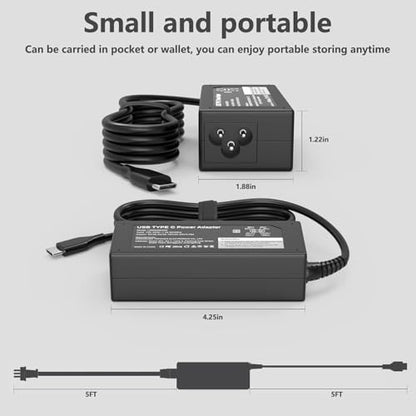 GKLSPL 65W USB C Laptop Charger,USB Type C Power Adapter for All | Compatible with HP Chromebook Lenovo Dell Acer Asus Samsung Type C Laptop Charger,GKLSPL Laptop Charger