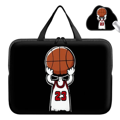 Laptop Bag 10 Inch,Resistant Shockproof Laptop Sleeve Case Protective Cover Carrying Case with Handle Compatible for HP Dell Lenovo Acer Asus Notebook Computer,Basketball Player - color: Basketball player, size: 9-10.5 in