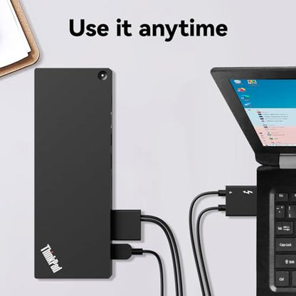 Thinkpad 40B00300 Thunderbolt 4 Universal Docking Station for Laptops, 4 External Displays, Power Charging up to 230W + ITSPWR Bundle Contains HDMI 4K Cable + DP Cable+ Cleaning Cloth - style: 300W