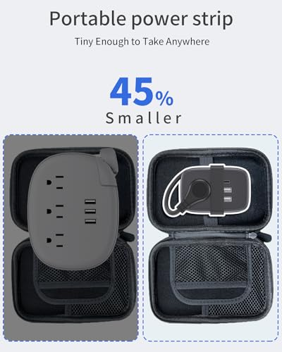 Travel Power Strip with USB C Port, NTONPOWER Small with Flat Plug,Multi Plug Travel Extension Cord Portable Power Strip with 2 Outlets 3 USB (1 C), for Cruise Home Essentials - size: 2 Outlets 1 USB-C 2 USB-A