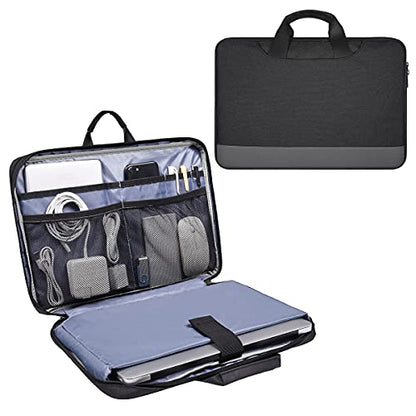 14 15 Inch Waterproof Laptop Sleeve Men Women TSA Briefcase for MacBook Pro 14 M5/M4/M3/M2/M1, Macbook Air 15 M5/M4/M3, Dell Inspiron 14/XPS 15, Lenovo Acer HP ASUS Chromebook 14 Carring Case, Black - color: Black, size: 13.5-15 Inch