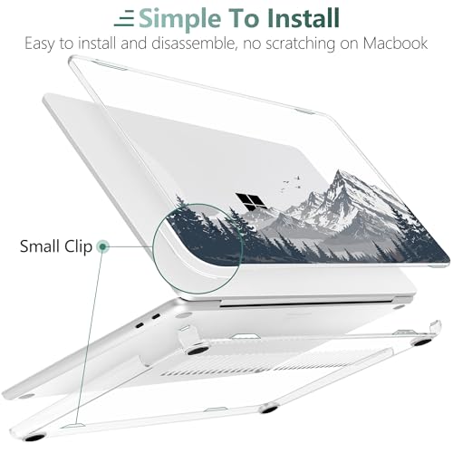 Batianda Mountain Escape Case for Microsoft Surface Laptop 13 inch | Fits Surface Laptop 2025 13" Surface Laptop for Business 2026, Slim Hard Shell, Lightweight Protection, Precision Fit - color: Misty Mountain