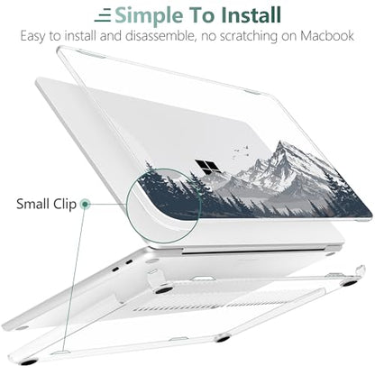 Batianda Mountain Escape Case for Microsoft Surface Laptop 13 inch | Fits Surface Laptop 2025 13" Surface Laptop for Business 2026, Slim Hard Shell, Lightweight Protection, Precision Fit - color: Misty Mountain