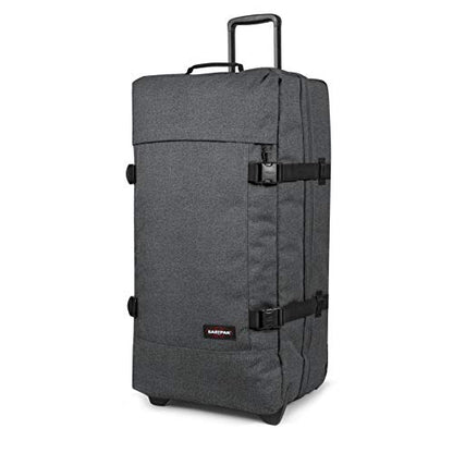 Eastpak Tranverz L – 121L Large Wheeled Luggage with Dual Compartments, TSA Lock, Compression Straps & Smooth-Wheeling System, Black Denim - color: Black Denim, size: 121 Liter Checked Bag