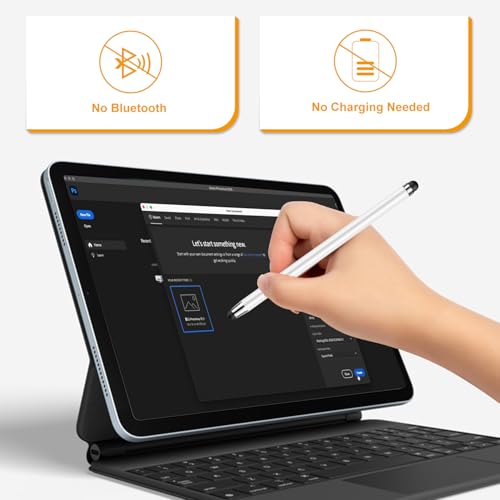 Stylus (10 Pcs), 2-in-1 Stylus Pen for Touchscreen, High Precision and Sensitivity, Suitable for iPad/iPhone/Nintendo Switch/Samsung/Android Smartphone and Tablets, Compatible with All Touchscreen - color: Neutral color