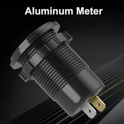 12V USB Outlet Aluminum Car Charger PD65W Port for Laptops, Quick Charge 3.0 USB Port for Car, Built-in Boost 15V 20V Output Socket Waterproof with Voltmeter and Switch for RV Marine Boat, etc