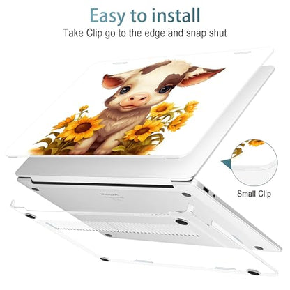 Mektron Printed Case for 2025 Microsoft Surface Laptop Windows 11 Copilot+ PC Surface Laptop 13 inch Touchscreen Display Cover Fits Model 2095, Cute Cow - color: Cute Cow