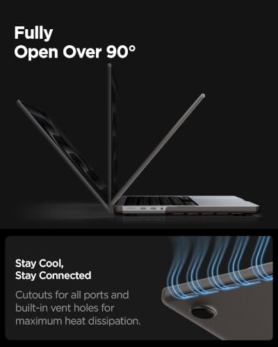 Spigen for MacBook Pro 16 inch case M5/Pro/Max (2026) M4/M3/M2/M1 Pro/Max (2024-2021) A3403 A3186 A2780 A2485, Air Skin Matte Thin Semi Clear Cover, Frost Black - color: Frost Black, size: Macbook Pro 16" M5/M4/M3/M1 (2026-2021)