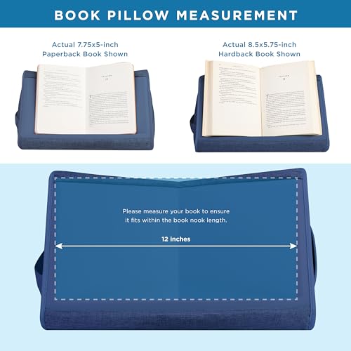 LAPGEAR Book Pillow - Denim Blue, Fits 6" x 9" Books - color: Denim Blue