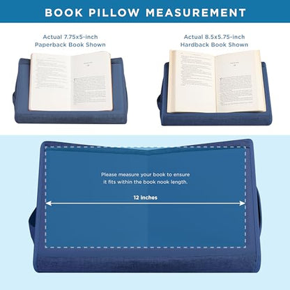 LAPGEAR Book Pillow - Denim Blue, Fits 6" x 9" Books - color: Denim Blue