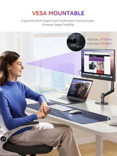 UPERFECT Portable Monitor, 15.6" 1080P Ultra-Slim IPS Display | 125% sRGB, USB-C & HDMI, Plug & Play, Built-In Stand, Dual Speakers, Portable Gaming Screen for Laptop & Console - size: 15.6"