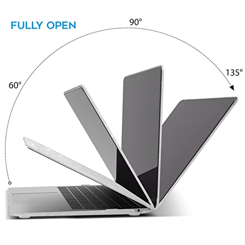 IBENZER Compatible with New MacBook Air 13 inch Case 2022 2021 2020 M1 A2337 A2179 A1932, Plastic Hard Shell Case with Keyboard Cover for Mac Retina Display with Touch ID, Star Clear, AT13-S-CL+1 - color: Star Clear