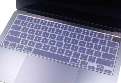 Keyboard Skin Compatible for 2026 MacBook Neo 13" A3404, Air 15.3" 13.6" M5 M4 M3 M2 A3448 A3241 A3114 A2941 A3449 A3240 A3113 A2681, MacBook Pro 14 16 inch M5 M4 M3 M2 M1 A3426 A3427 A3434 (Indigo) - color: Indigo Blue
