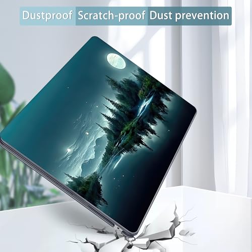 Tuiklol for MacBook Air 13 inch Case M5 2026 M4 2025 M3 2024 M2 2022 Release Model A3449 A3240 A3113 A2681,Plastic Hard Shell Cover for MacBook Air 13.6 with Touch ID, Night Dark Forest - color: Winter flower