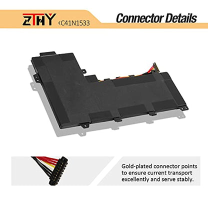 ZTHY C41N1533 Laptop Battery Replacement for Asus Q524U Q534U Q524UQ Q534UX | Q524UQK Q504UQ Q504UX Q534UXK Q534UX-BHI7T19 ZenBook Flip UX560UQK UX560UQ UX560UX UX560UX-FJ020R 15.2V 52Wh 3340mAh - size: 8.35*5.63*0.28 inch C41N1533