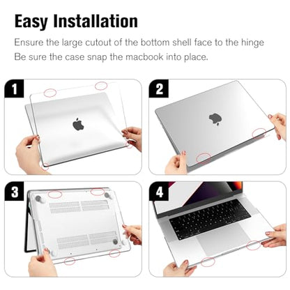 Fintie Hard Shell Case for MacBook Pro 16 Inch, Crystal Clear | A3428 A3429 A3403 A3186 A2991 A2780 A2485(2021-2026), M5/M4/M3/M2/M1 Chip - color: Crystal Clear, size: Pro 16 Inch