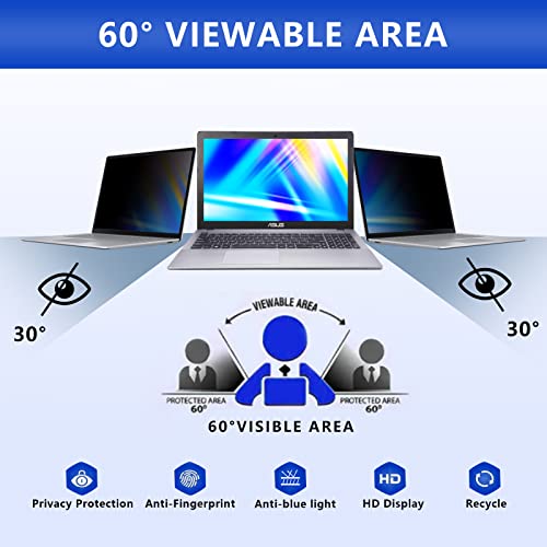 PYS Laptop Privacy Screen Shield 14 Inch, Privacy Screen Protector for 14In Laptop 16:9 Aspect Ratio,Anti Glare/Blue Light/Scratch Compatible with Lenovo/HP Envy/Dell/Acer/Samsung/Asus/Toshiba - size: 14-inch (16:9)