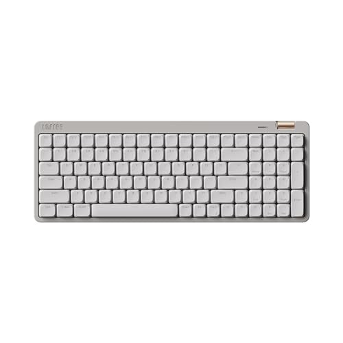 Flow Lite 100 Keys Low Profile Mechanical Keyboard, Swappable Rechargeable Wireless Keyboard with 2.4G Receiver, Bluetooth and Wired Connection for Windows, Mac/ Specter Linear Switches (Marble) - color: Marble