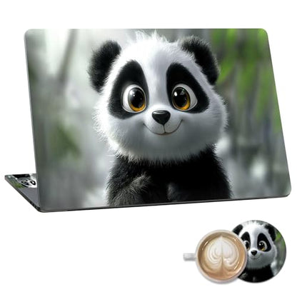 Laptop Skin Sticker Decal 15.6 Inch,12 13 13.3 14 15 15.6 in Laptop Netbook Skins for Notebook,Art Decal Removable Waterproof Scratch Resistant,Universal Vinyl Cover,Cute Panda Snow - color: Cute Panda Snow