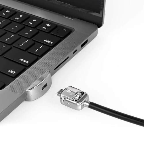 Compulocks Ledge Adapter for MacBook Pro 14-inch (M1/M2/M3/M4/M5) with Keyed Cable Lock | Secure aluminum MacBook security lock by Compulocks - size: Keyed Lock