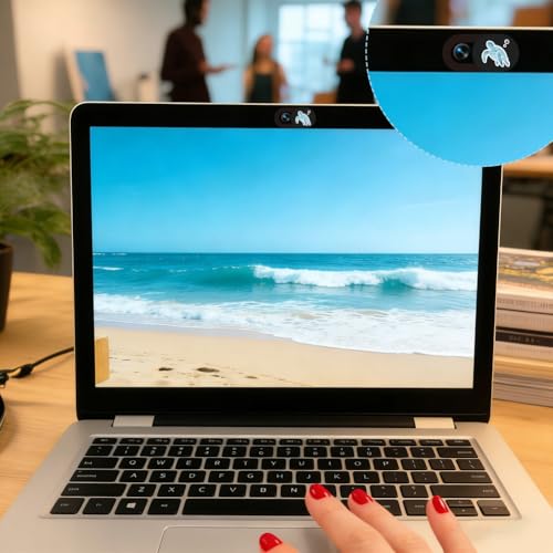 6Pcs 6 Styles Abstract Ocean Camera Cover 0.04 Inch Privacy Guard Accessories, Computer Camera Cover Cute Sea Turtle Jellyfish Pattern for Desktop Loptop Tablet Notebook Mini PC Office Use - color: Jellyfish