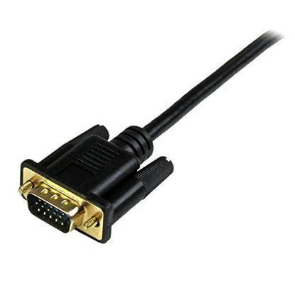 StarTech 10ft Active HDMI to VGA Cable, 1920 x 1200, 1080p (HD2VGAMM10) | Active HDMI to VGA monitor and computer cable, 3m, Built-in cable, Digital to analog conversion, Connect at greater distances - size: HDMI to VGA Cable - 10ft / 3m