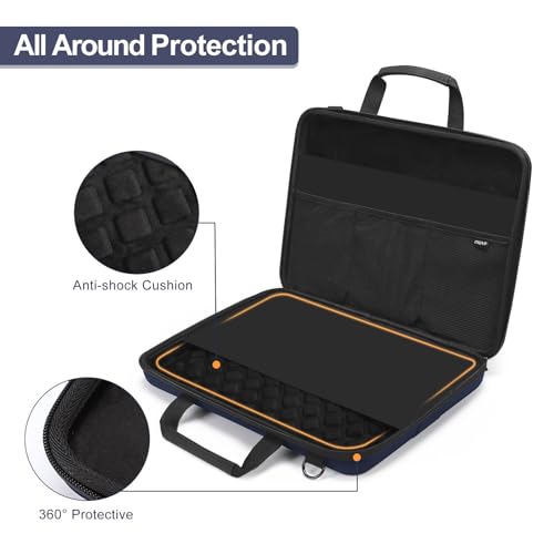 MOSISO Laptop Bag for Men,15-16 inch Computer Bag Compatible with MacBook Air 15 inch/Pro 16 inch, HP, Dell, Lenovo, Asus, Acer, Hard Shell Laptop Case with Front Pocket&Shoulder Strap, Navy Blue - color: Navy Blue, size: 16 inch