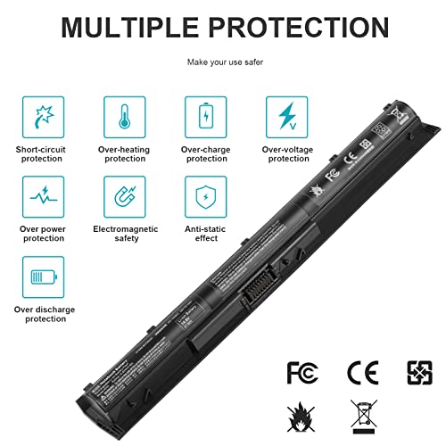 800049-001 KI04 Battery for HP Pavilion15-ab 15-an 17-g 15t-ab100 17t-g100 Series 15-ab143cl 15-ab223cl 15-ab153nr 15-an044nr 14-ab166us 17-ab220nr 17-g133cl 800009-421 800010-421 TPN-Q158 HSTNN-LB6S - size: 10.79*1.26*0.87inch KI04
