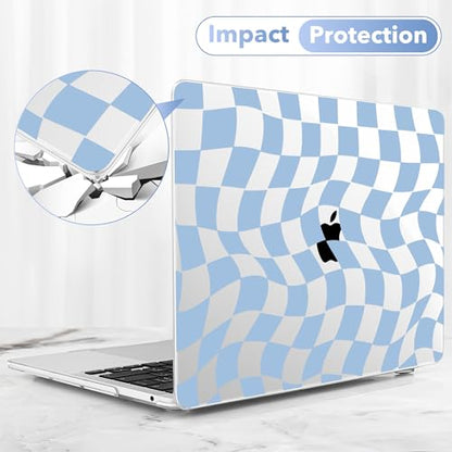 May Chen Case for MacBook Pro 13 inch M2 2023,2022,2021,2020 A2338 M1 A2251 A2289, Plastic Hard Shell Cover for MacBook Pro 13" with Touch Bar Fits Touch ID, Abstract & Grid - color: Abstract & grid