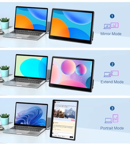 Industrial Touchscreen Monitor 13.3 inch, FHD 1920×1080 IPS Laptop Touch Monitor HDMI VGA Display Support VESA Mount Compatible with Laptops PC Mac (13.3 Inch) - size: 13.3 Inch