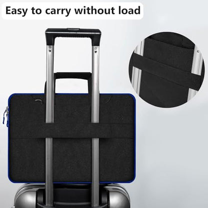 Hseok Laptop Shoulder Bag 15 15.6 16 Inch Briefcase,Compatible MacBook Pro/Neo 16",MacBook Air/Pro 15,XPS 15/16 and most 15.6-16 and Most 15-16 Notebooks,Spill-Resistant Handbag,Black & Blue - color: Black & Blue, size: 15-16 inch