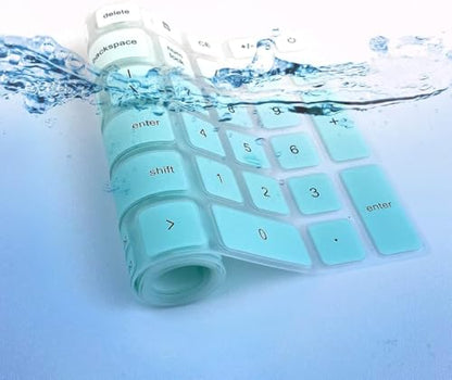 Keyboard Cover for Dell 15 Laptop DC15250 DC15255, Dell 16 DC16250 DC16251 & 16 Plus/16 Plus 2-in-1 DB06250 DB16250 DB16255 & Dell Pro 15 Essential PV15250 PV15255 US Layout Keyboard Skin-OmbreMint - color: OmbreMint