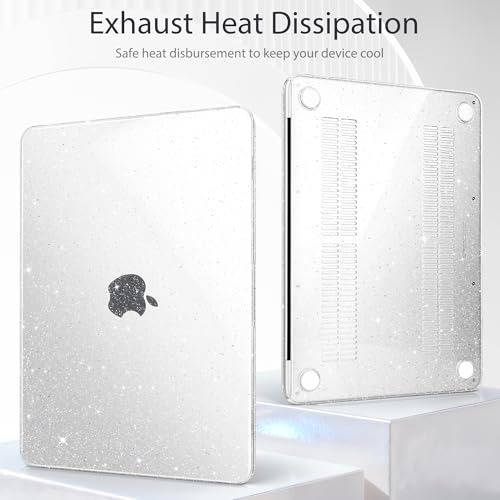 Tuiklol for 2026 MacBook Neo 13 Inch A18 Pro Chip Case, (Model A3404) Anti-Scratch Anti-Drop Slim Hard PC Shell Case with Shockproof Protective MacBook Neo Laptop Cover, Sparkly-Clear - color: Sparkly-Clear