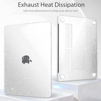 Tuiklol for 2026 MacBook Neo 13 Inch A18 Pro Chip Case, (Model A3404) Anti-Scratch Anti-Drop Slim Hard PC Shell Case with Shockproof Protective MacBook Neo Laptop Cover, Sparkly-Clear - color: Sparkly-Clear