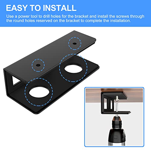 GOME Under Desk Laptop Mount Metal Bracket with Felt Board, Under Desk Laptop Tray Holder Shelf with Screws to Enhanced Stability