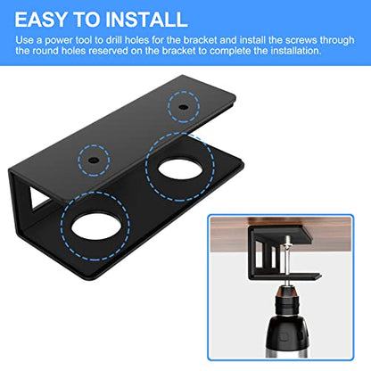 GOME Under Desk Laptop Mount Metal Bracket with Felt Board, Under Desk Laptop Tray Holder Shelf with Screws to Enhanced Stability