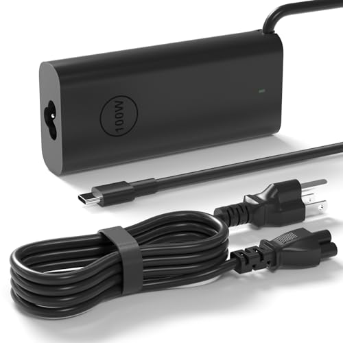BIYTC 100W USB-C Laptop Charger Compatible with Dell Precision Inspiron | 100W USB-C Gan AC Adapter For Precision 5680 3580 3581 Latitude 5340 7640 Inspiron 16 Type C