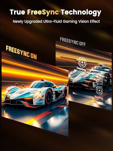 UPERFECT QLED Portable Gaming Monitor 500Hz 24.5'' Monitor, FreeSync 0.1ms, 125%sRGB 2000:1 600Nits, Built-in Stand, Speaker and VESA Mountable DP1.4 USB C HDMI Second Screen for Laptop, Game Console - size: 24.5''