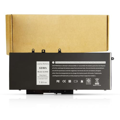 Futurebatt 68Wh GJKNX Battery Replacement for Dell Latitude 5480 5580 5280 5288 5488 5490 E5280 E5288 E5480 E5580 Series.p/n:Battery GJKNX, GD1JP, 0GD1JP, DY9NT, 0DY9NT, 5YHR4, 451-BBZG - size: GJKNX 10.83*5.12*0.73in