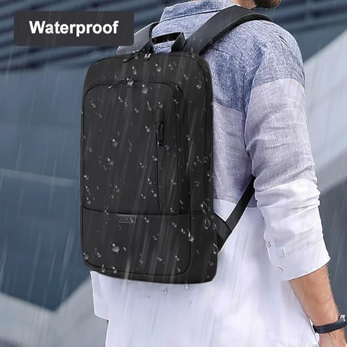 AUGUR Slim Laptop Backpack With 15.6 Inch Sleeve Professional Notebooks Bag Case Laptop Backpack Men Fit Travel/Business/Work - color: 1505 15.6 Inch Black