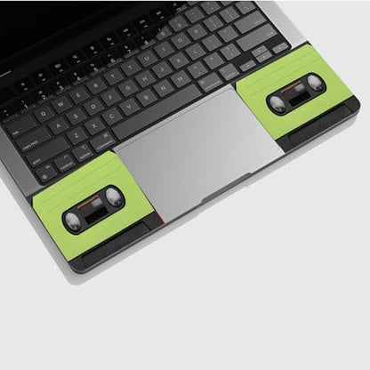 Universal Laptop Skin Sticker with 2 Wrist Pad Skins, Waterproof Scratch Resistant Vinyl Laptop Cover Decal, Cut to Fit for 11–15.6 Inch MacBook HP Dell Lenovo, Green Tape - color: Green Tape
