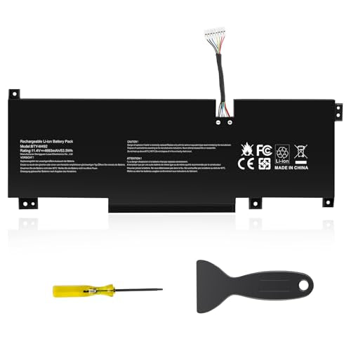 TREE.NB BTY-M492 Laptop Battery Replacement for MSI WF66 WF76 11UI 11UJ Katana GF66 11UD 12UG 12UX GF76 11UE 12UD Crosshair 15 17 A11UCK A11UDK A11UEK Sword 15 A11U A11UD Pulse - size: 9.96x3.54x0.2inch BTY-M492