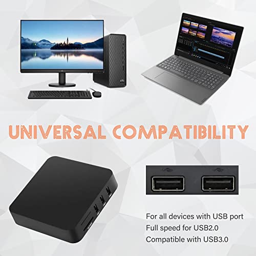 Micro SD Card Reader, Wansurs 6 in 1 Memory Card Reader for SD/Micro SD/CF/XD/MS Pro/M2 Card, Compatible with Win7,8,10,11